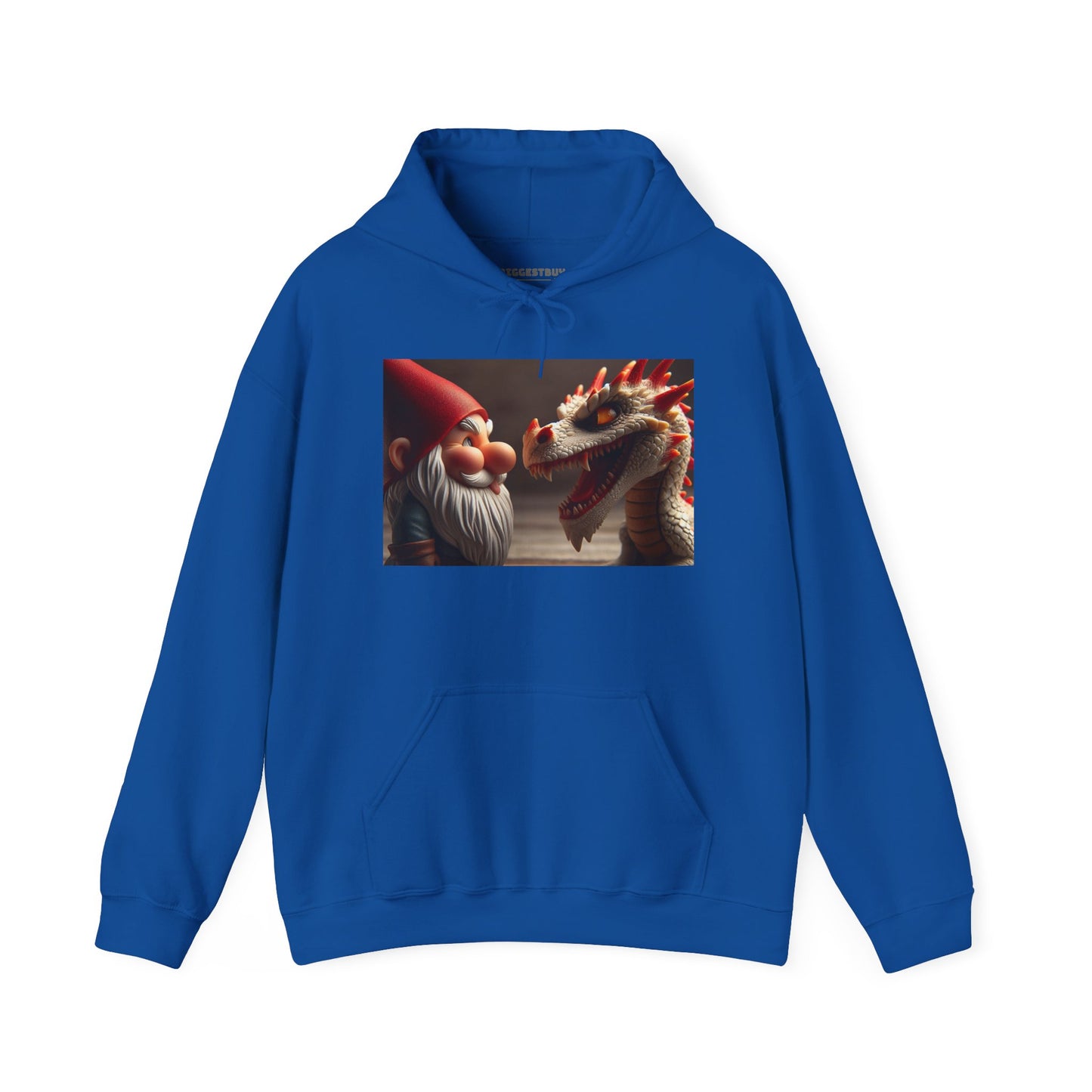 Bluza z kapturem | Unisex | Bluza dresowa z kapturem | Gruba mieszanka | Fantasy folklorystyczne | Gnom i Smok