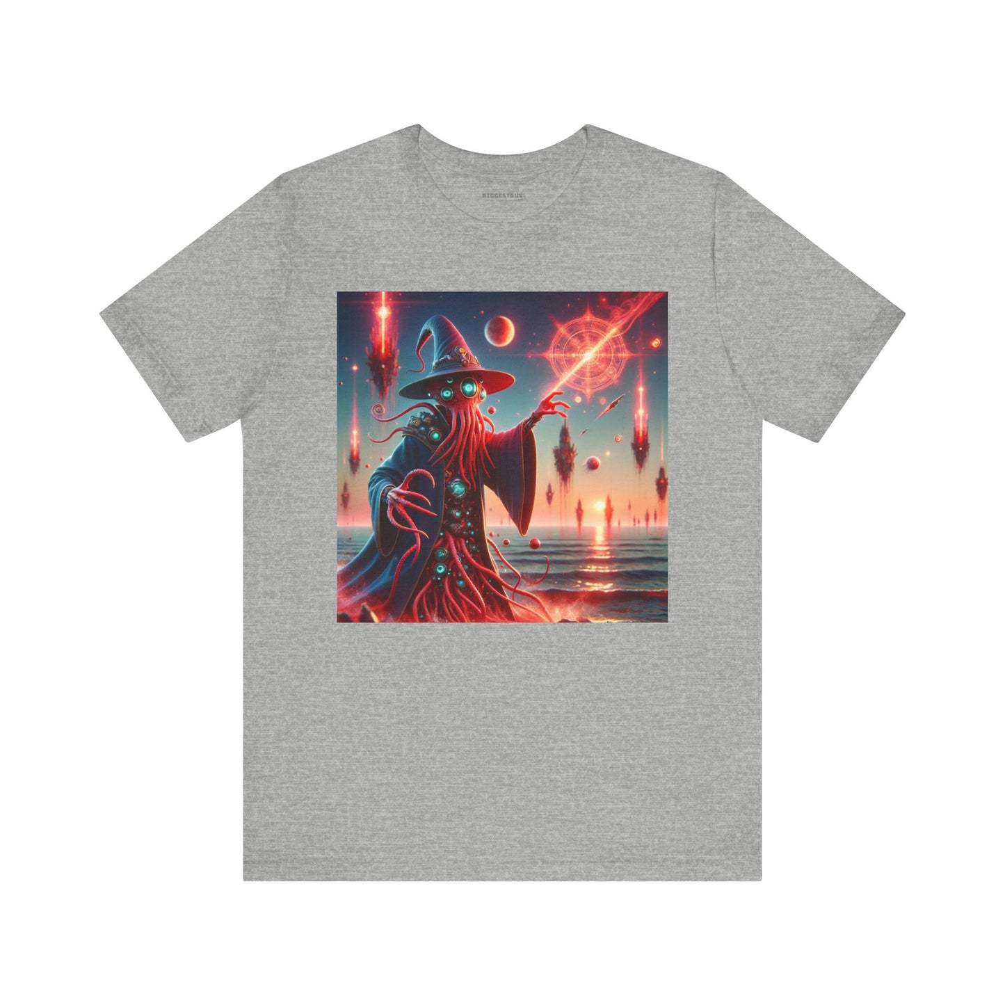 Tシャツ | ユニセックス | ジャージーTシャツ | 半袖 | ラヴクラフト風ホラー | 宇宙の魔術師