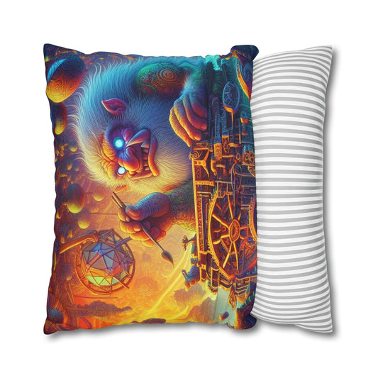 Funda de almohada | Cuadrado | Lienzo de poliéster | Mitología Nórdica | Gigante Artificiero