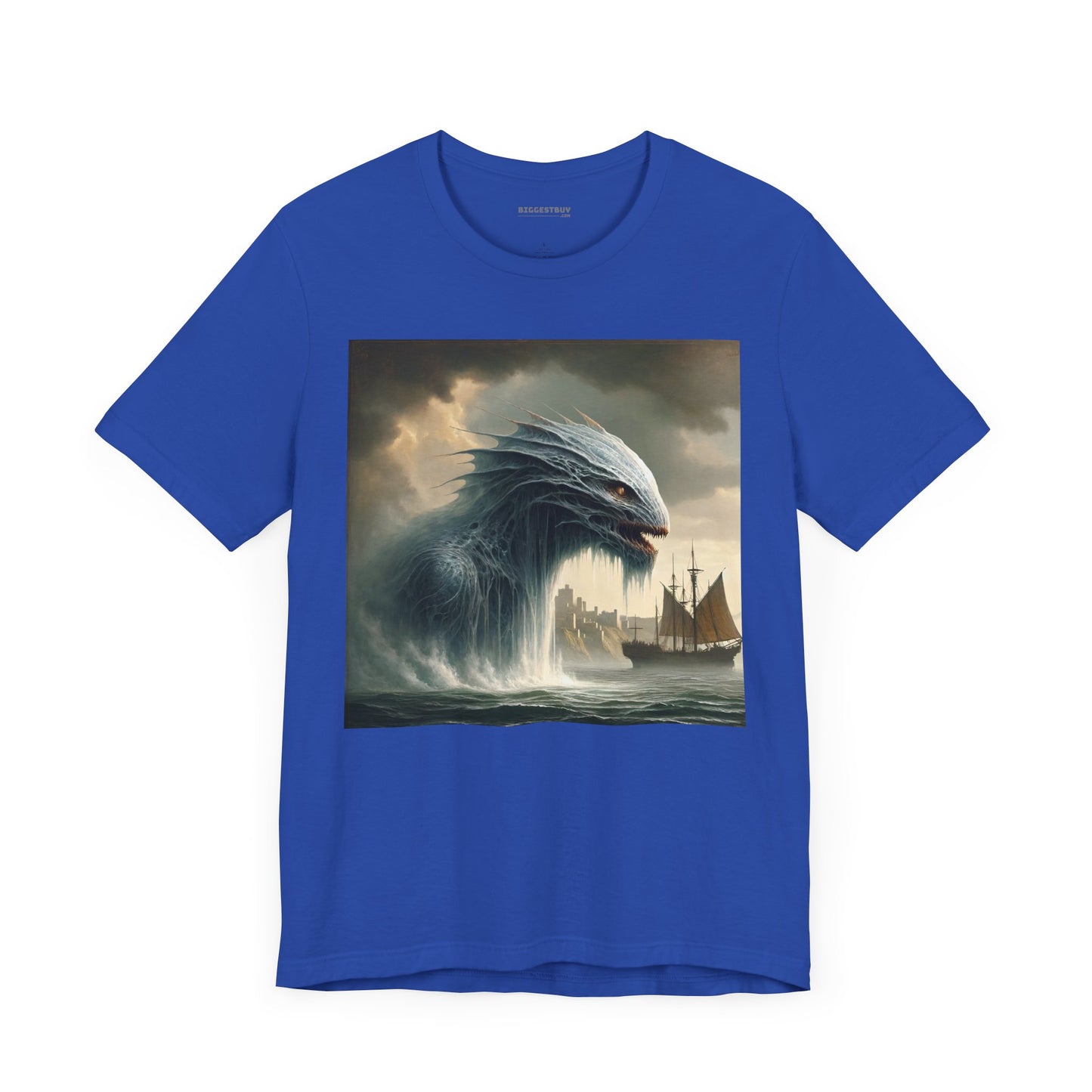 T-shirt | Unisex | Maglietta in jersey | Manica corta | Mitologia Nordica | Jörmungandr | Serpente Marino
