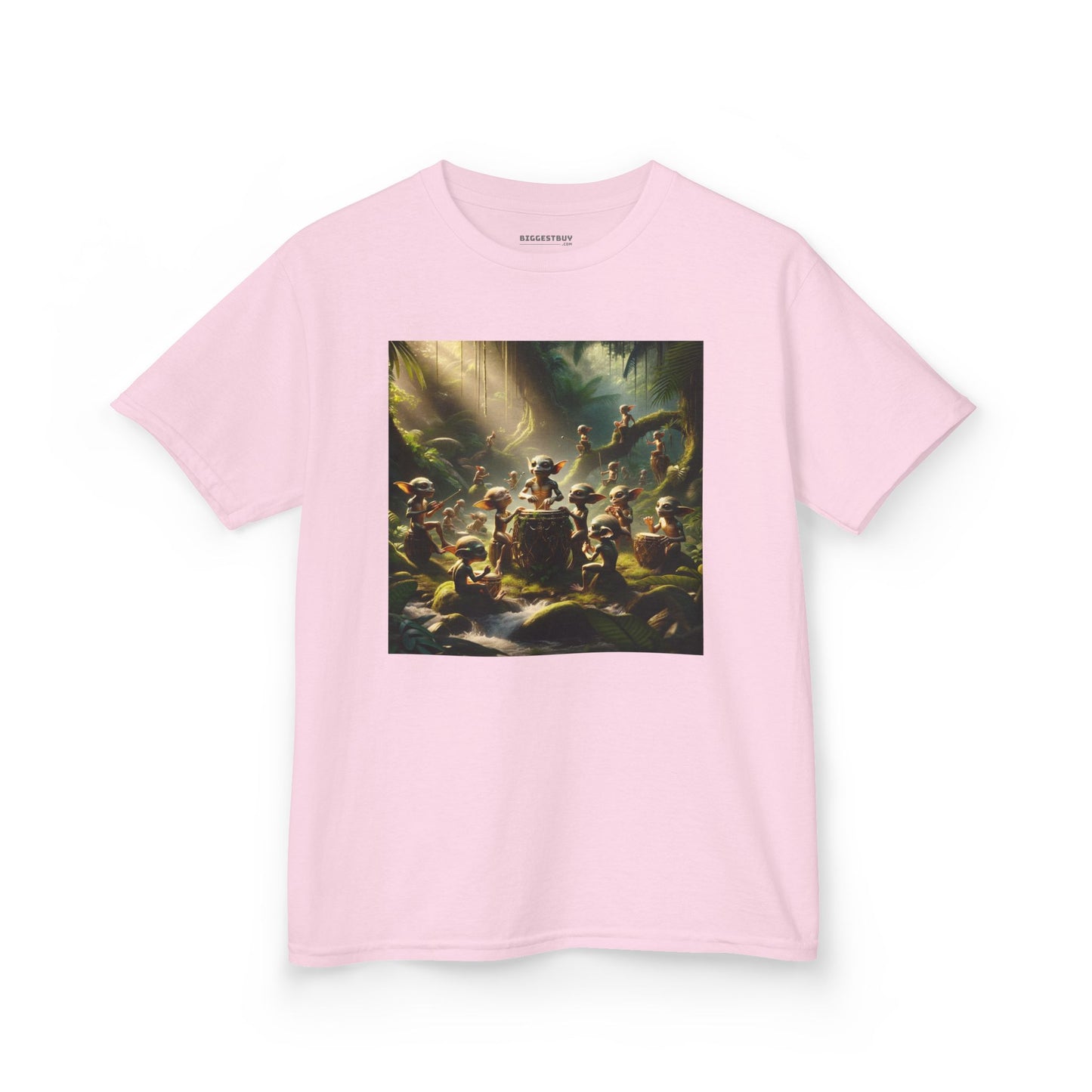 Tシャツ | キッズTシャツ | ヘビーコットン | 森の精霊 | 太鼓の儀式 | 妖精