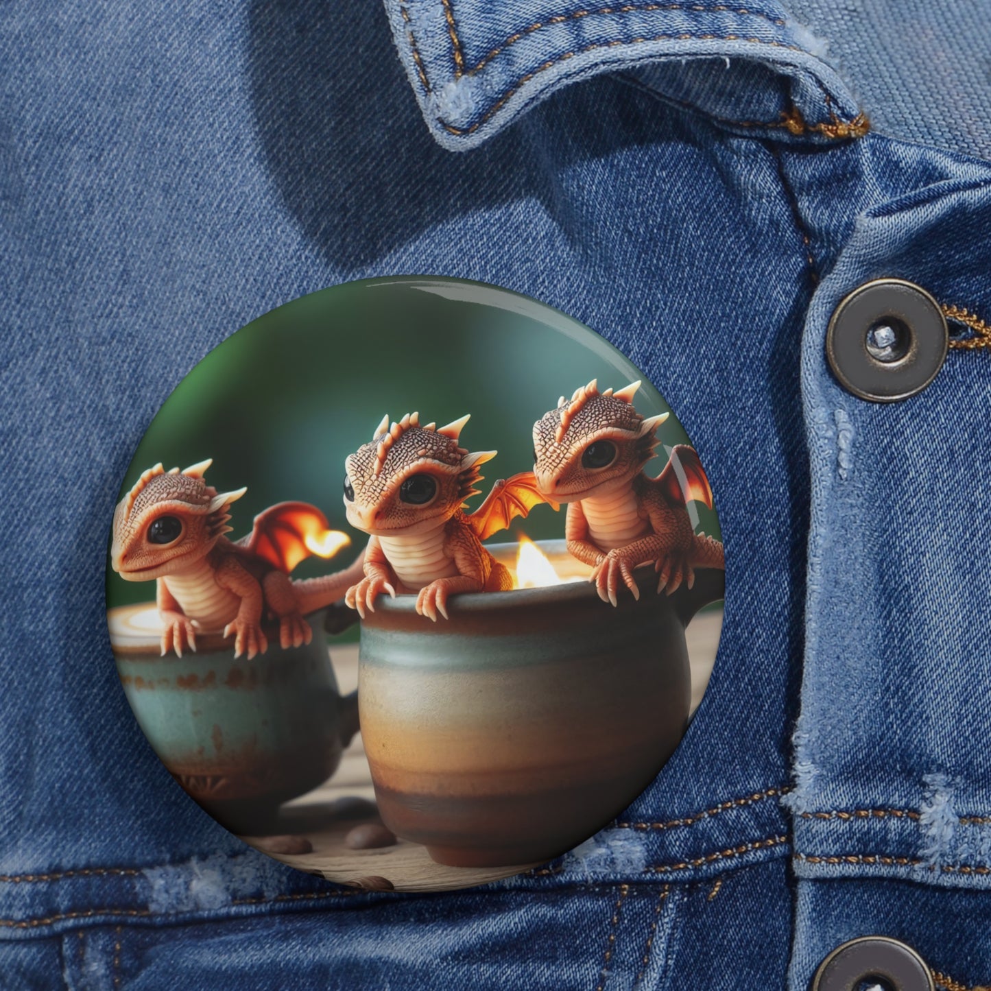 เข็มกลัด | เข็มกลัด | แบบติดเข็ม | ศิลปะแฟนตาซีน่ารัก | ลูกมังกร