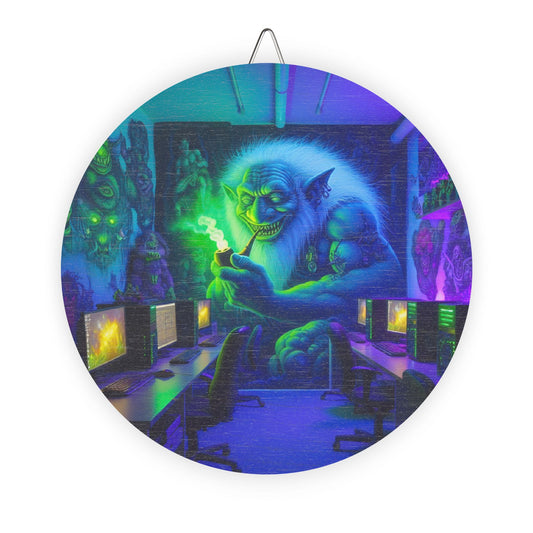 Placa | De madeira | Folclore Nórdico | Boggart | Mural UV