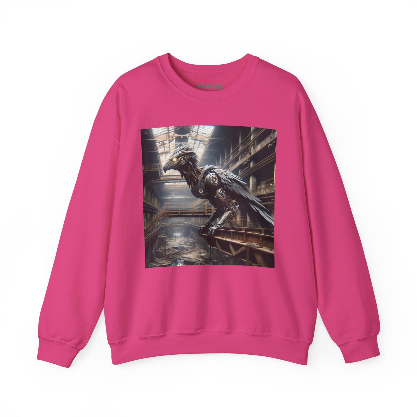 Felpa | Unisex | Girocollo | Misto pesante | Steampunk Post-Apocalittico | Corvo Meccanico