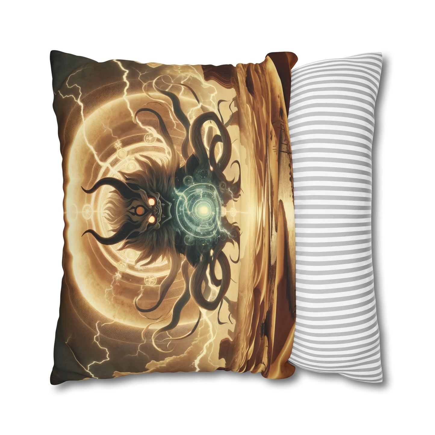 Funda de almohada | Cuadrado | Lienzo de poliéster | Horror Cósmico | Entidad Lovecraftiana | Caos