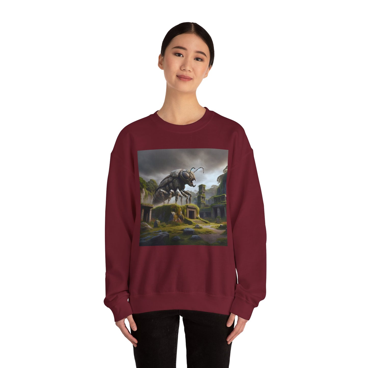 Sweatshirt | Unisex | Ronde hals | Zware kwaliteit | Naturpunk | Kever | Groen