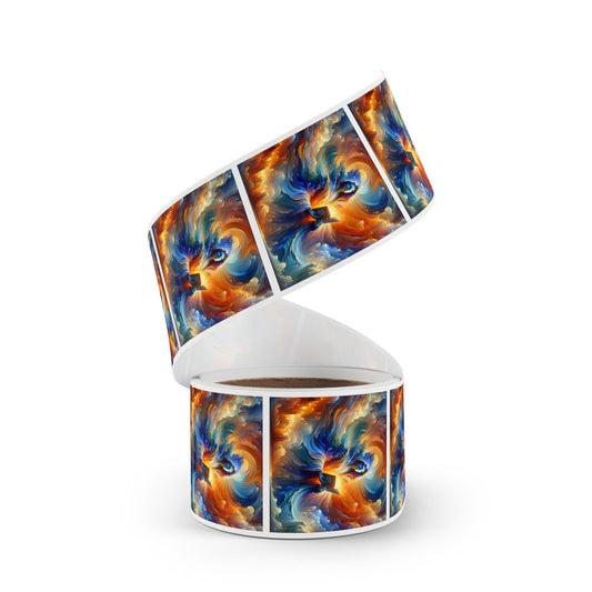 Sticker Label Roll | Square | Cosmic Fantasy | Arcane Magic | Spellcaster