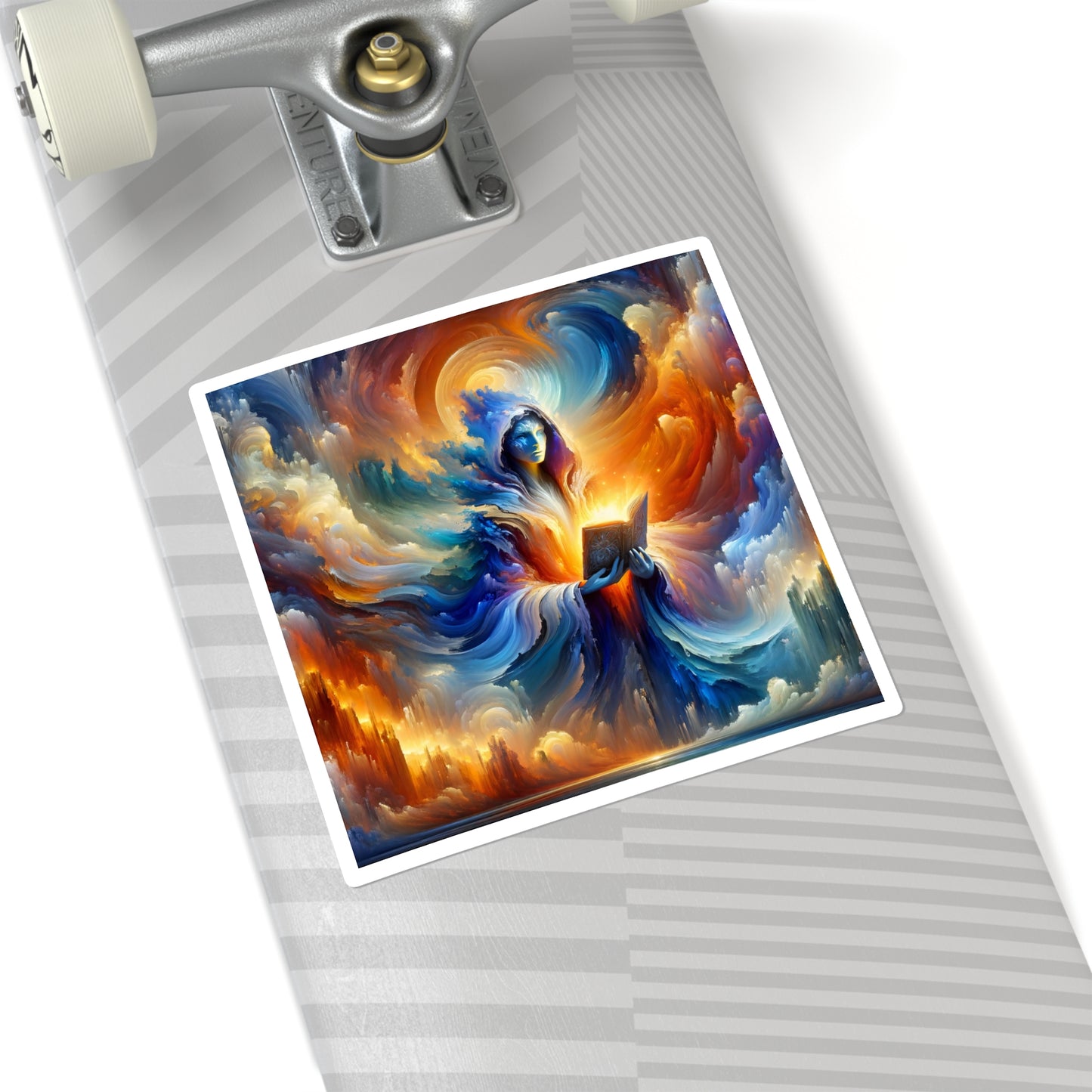 스티커 | 사각형 | 우주 판타지 | 마법 서적 | 마법사