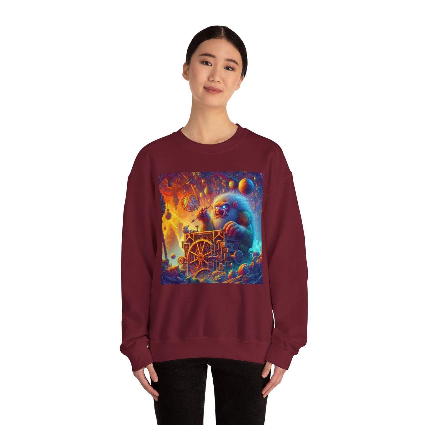 Bluza dresowa | Unisex | Okrągły dekolt | Gruba mieszanka | Mitologia Arktyczna | Mechanik Lodu