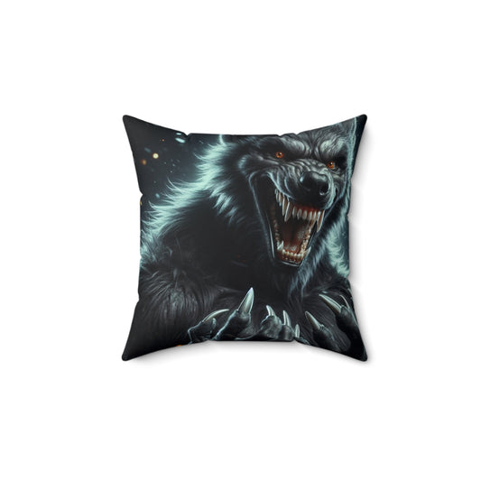 Pillow | Polyester | Square | Dark Fantasy | Lycanthrope | Werewolf