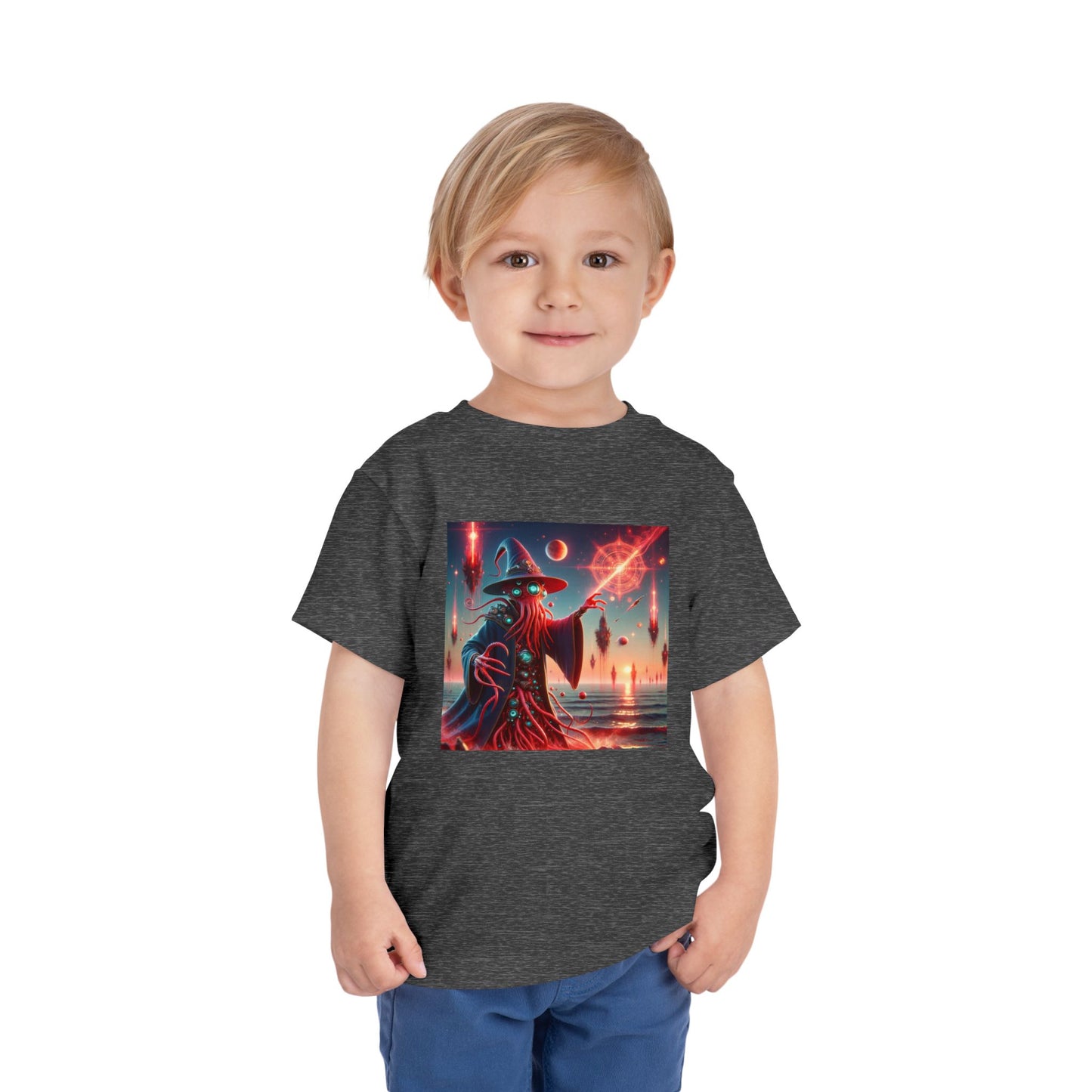 Camiseta | Camiseta para niños pequeños | Manga corta | Horror Cósmico | Mago Lovecraftiano