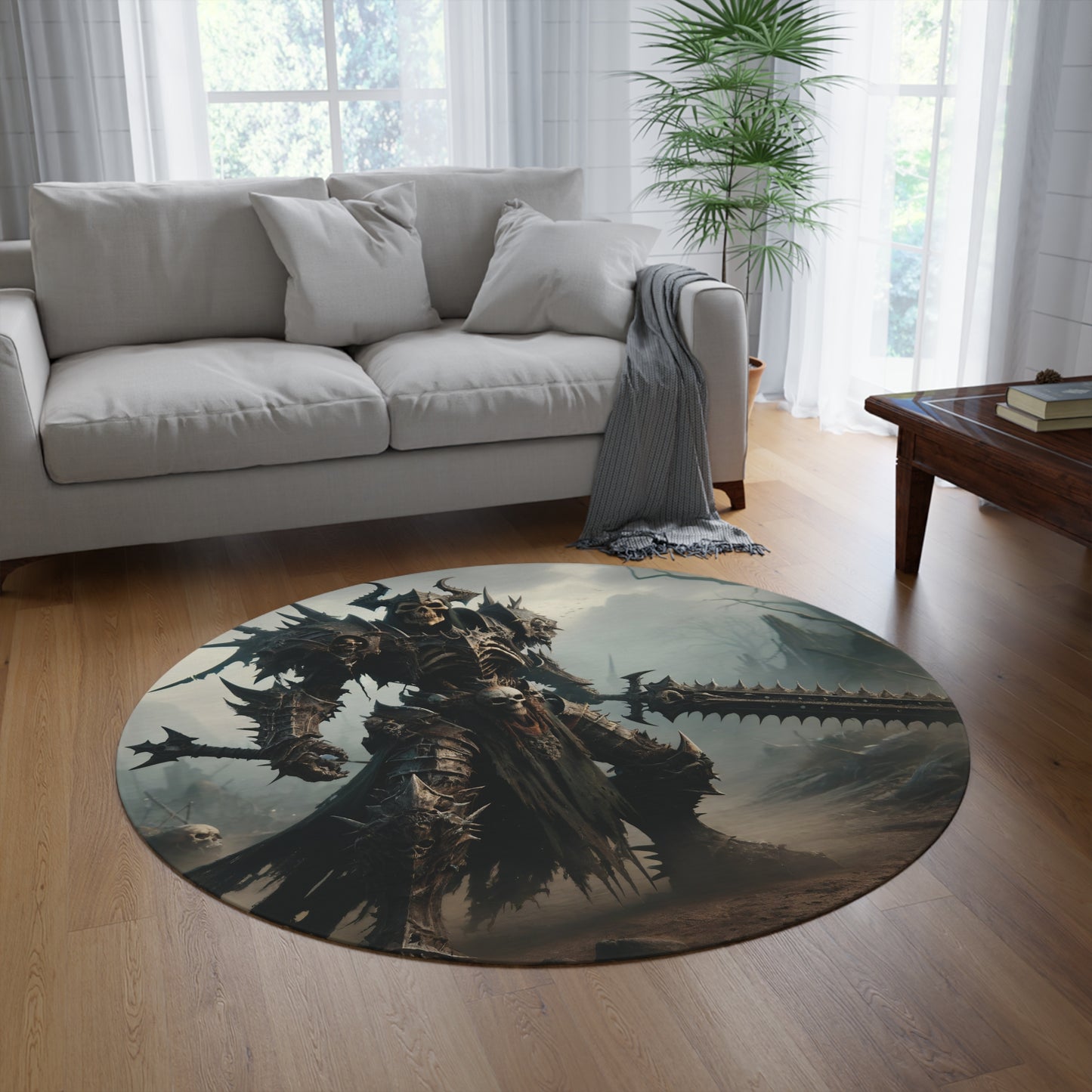 러그 | 원형 | 다크 판타지 | 언데드 나이트 | 죽음의 기사