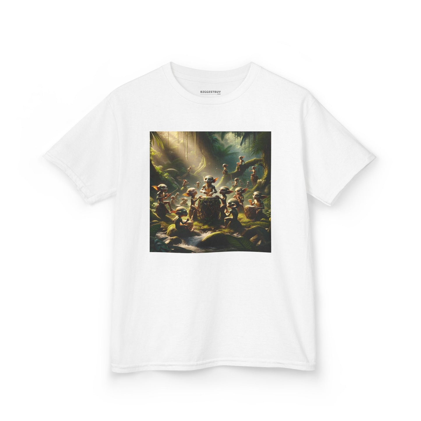 Tシャツ | キッズTシャツ | ヘビーコットン | 森の精霊 | 太鼓の儀式 | 妖精