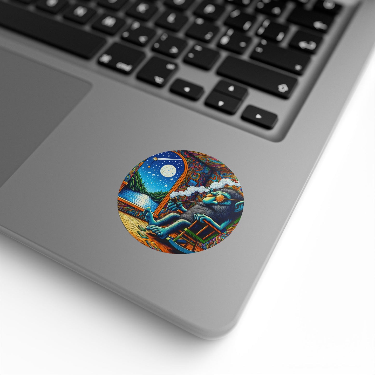 Klisteretikettrulle | Rund | Psykedelisk konst | Kosmisk dröm