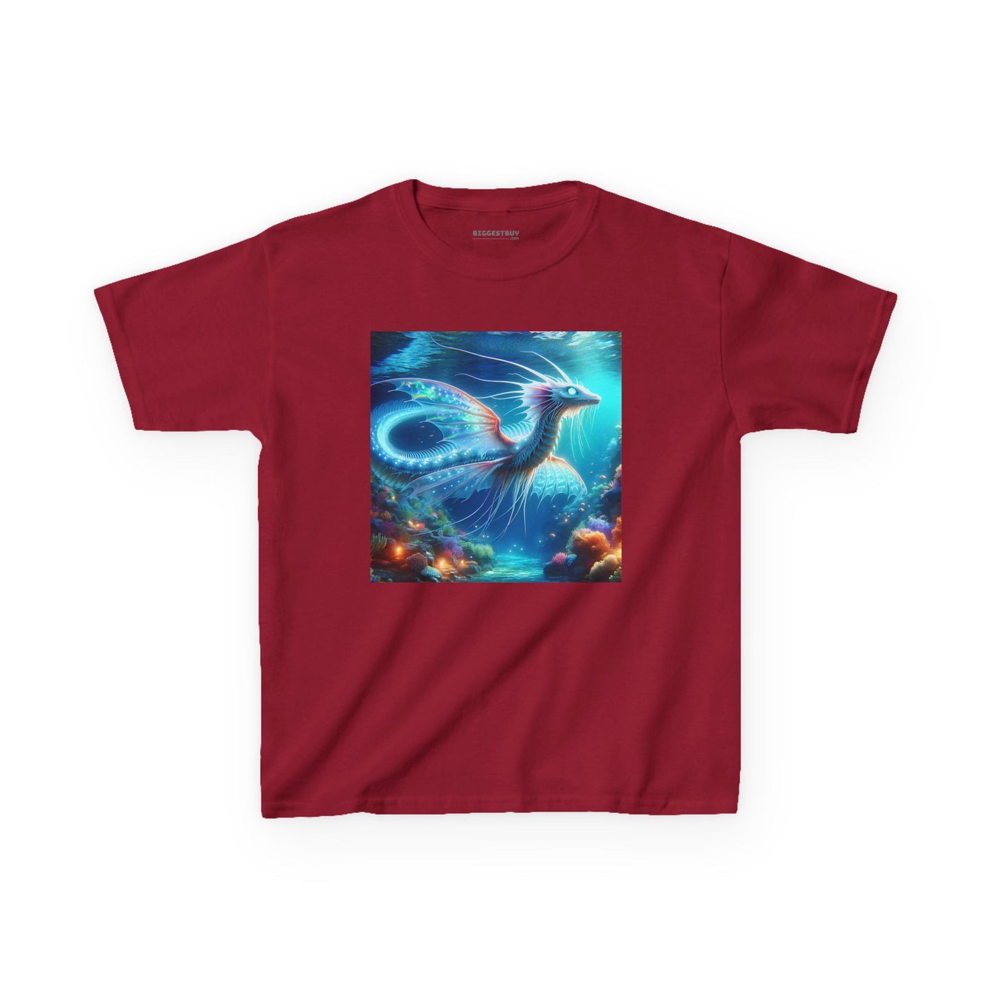 T-Shirt | Koszulka dziecięca | Ciężka bawełna | Mitologia morska | Ryujin | Smok wodny