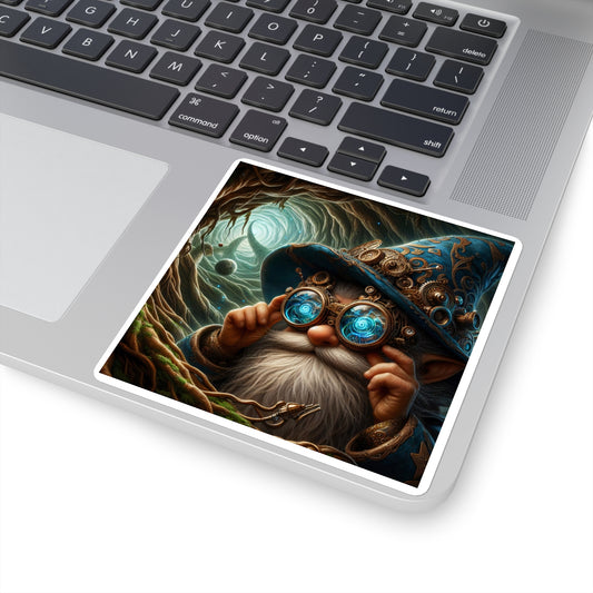 Etiket | Kare | Steampunk Fantezi | Cüce Büyücü | Portre