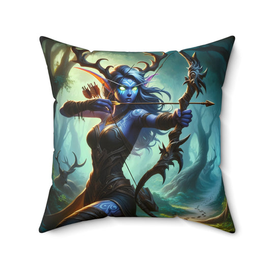 Bantal | Poliester | Persegi | Fantasi Hutan | Pemanah Mistis