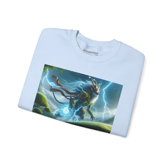 Sweatshirt | Unisex | Crewneck | Heavy Blend | Techno-Fantasy | Electric Kirin
