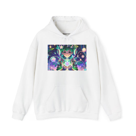 Hoodie | Unisex | Sweatshirt met capuchon | Zware kwaliteit | Technofantasie | Cybernatuur | Groen Wezen