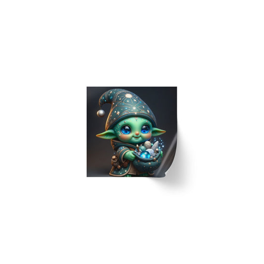 Stickerlabelrol | Vierkant | Kosmische Folklore | Goblin Figurine