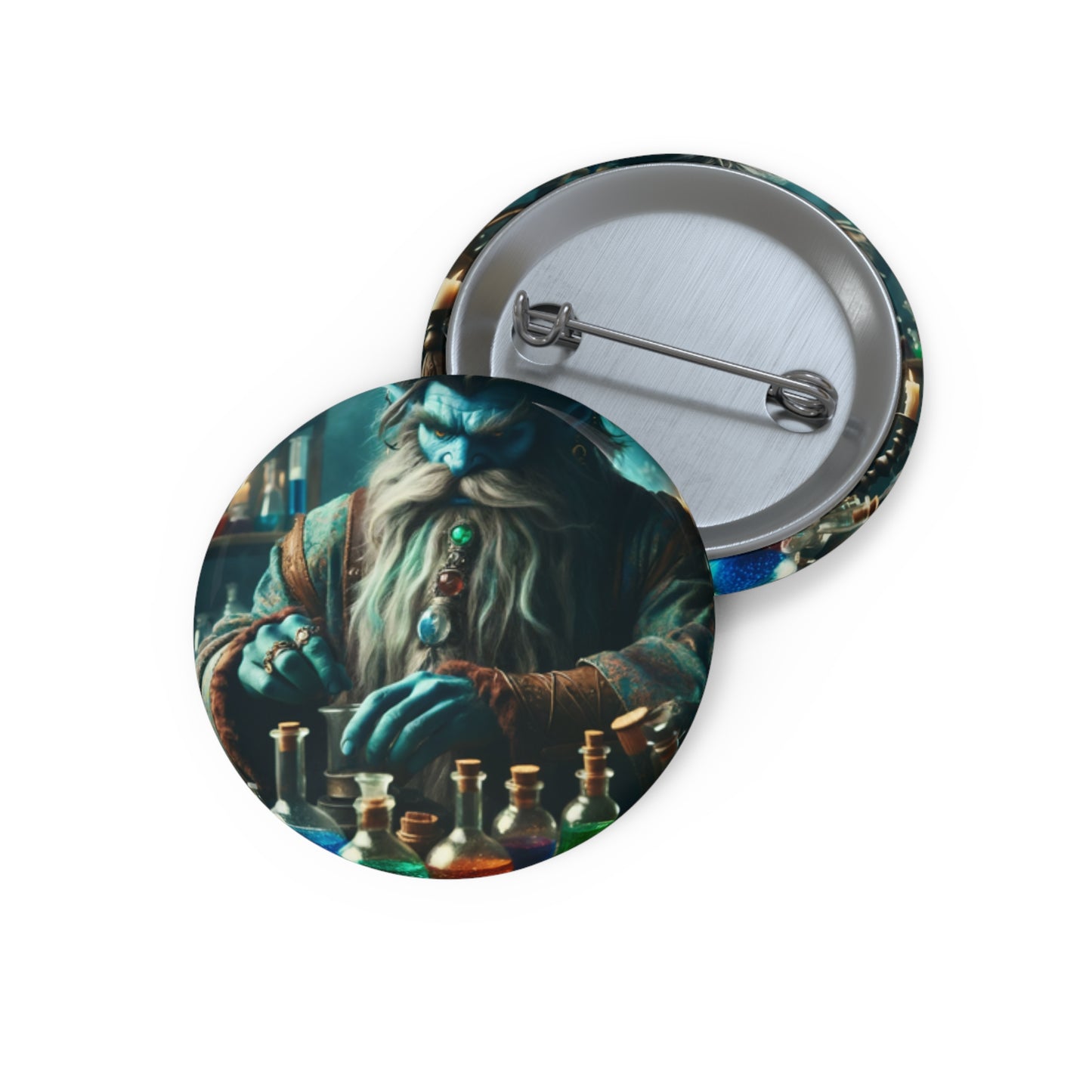Spilla | Spilla da balia | Con spilla sul retro | Alchimia Mistica | Djinn Blu