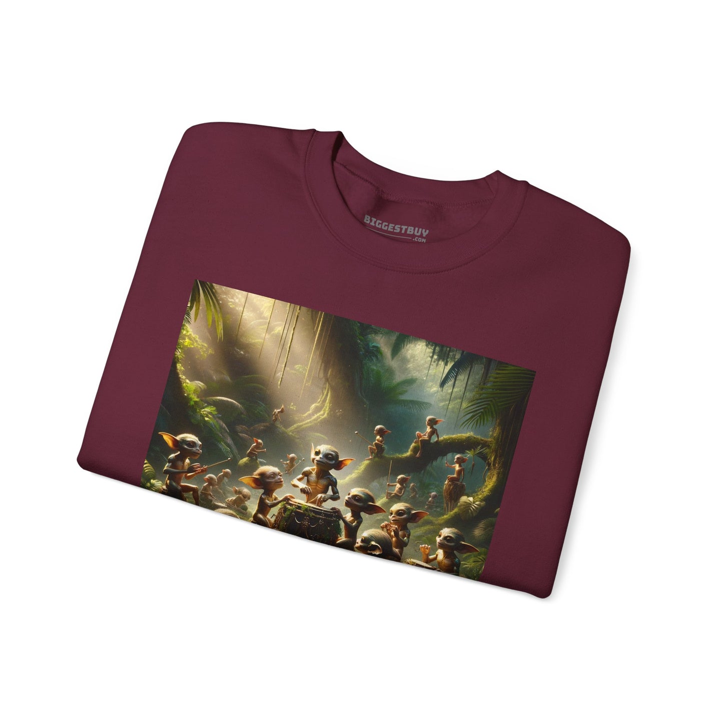 เสื้อสเวตเตอร์ | ยูนิเซ็กส์ | คอกลม | ผ้าผสมเนื้อหนา | แฟนตาซีป่า | วิถีธรรมชาติ | ภูตน้อย