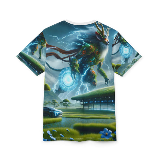 T-Shirt | All Over Print | Unisex Tee | Techno-Fantasy | Electric Kirin