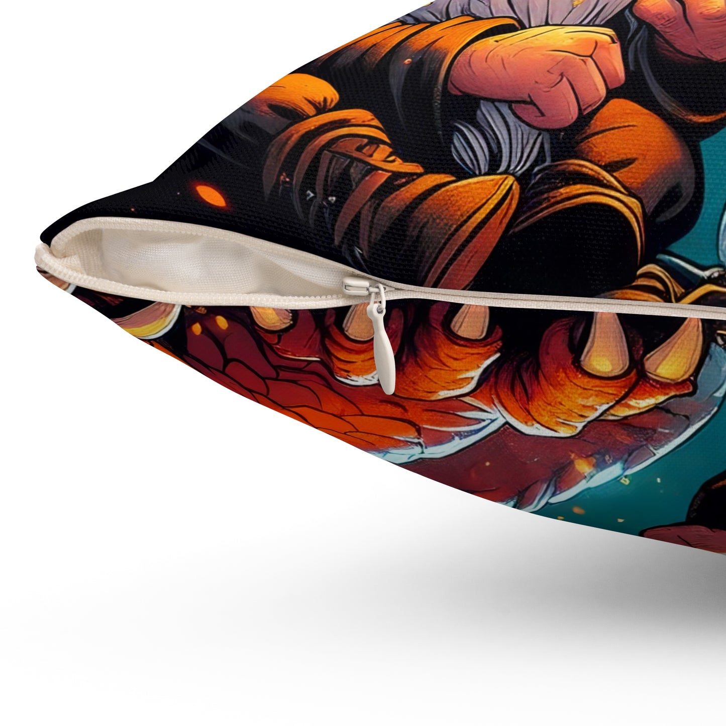 Cuscino | Poliestere | Quadrato | Fantasy Epico | Mago vs Drago