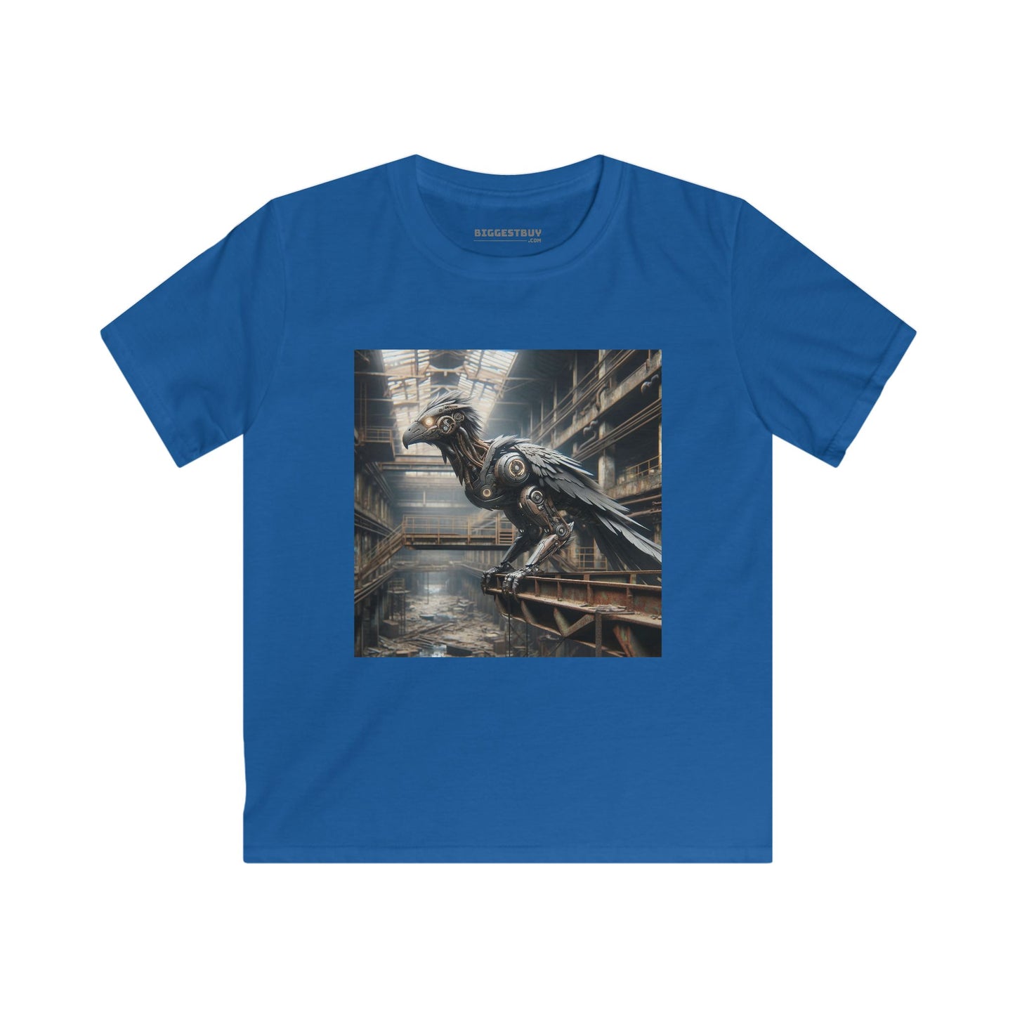 T-shirt | Maglietta per bambini | Softstyle | Steampunk Post-Apocalittico | Corvo Meccanico