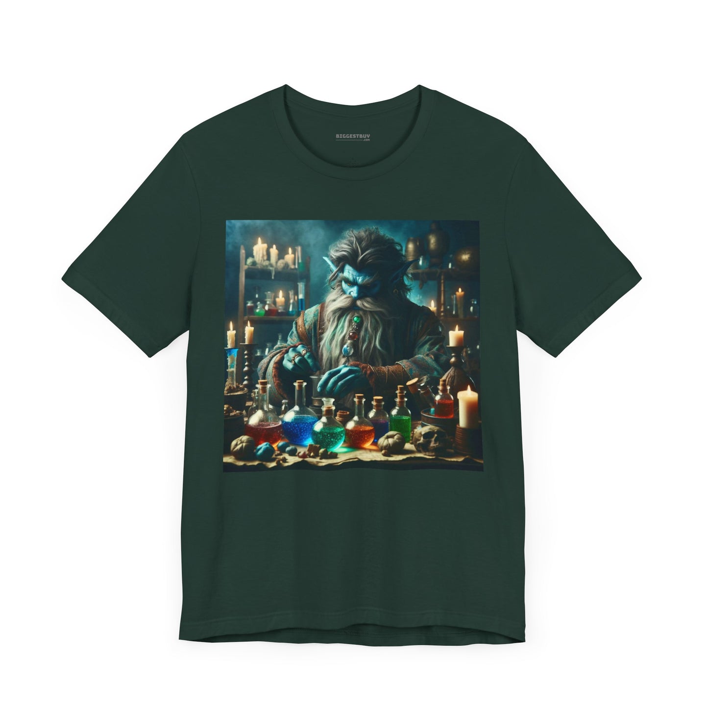 T-shirt | Unisex | Maglietta in jersey | Manica corta | Alchimia Mistica | Djinn Blu