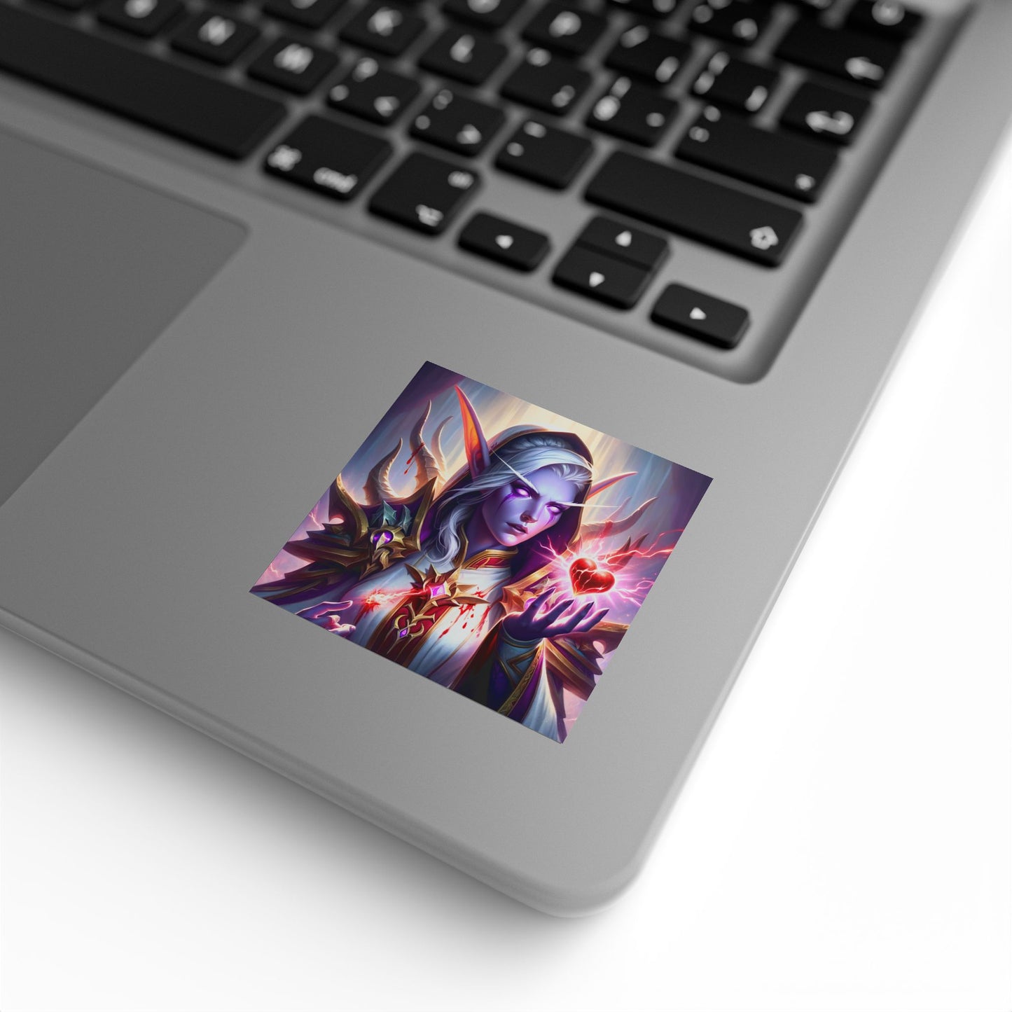 Sticker Label Roll | Square | Fantasy | Elven Blood Magic | Red Heart