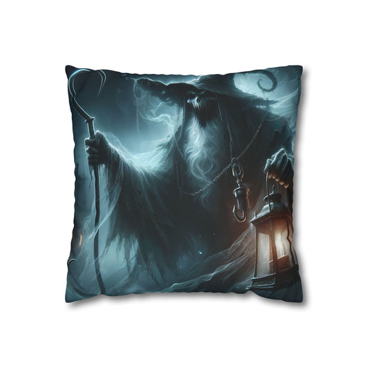 Kussensloop | Vierkant | Polyester canvas | Ondode Tovenaar | Necromantie | Geest