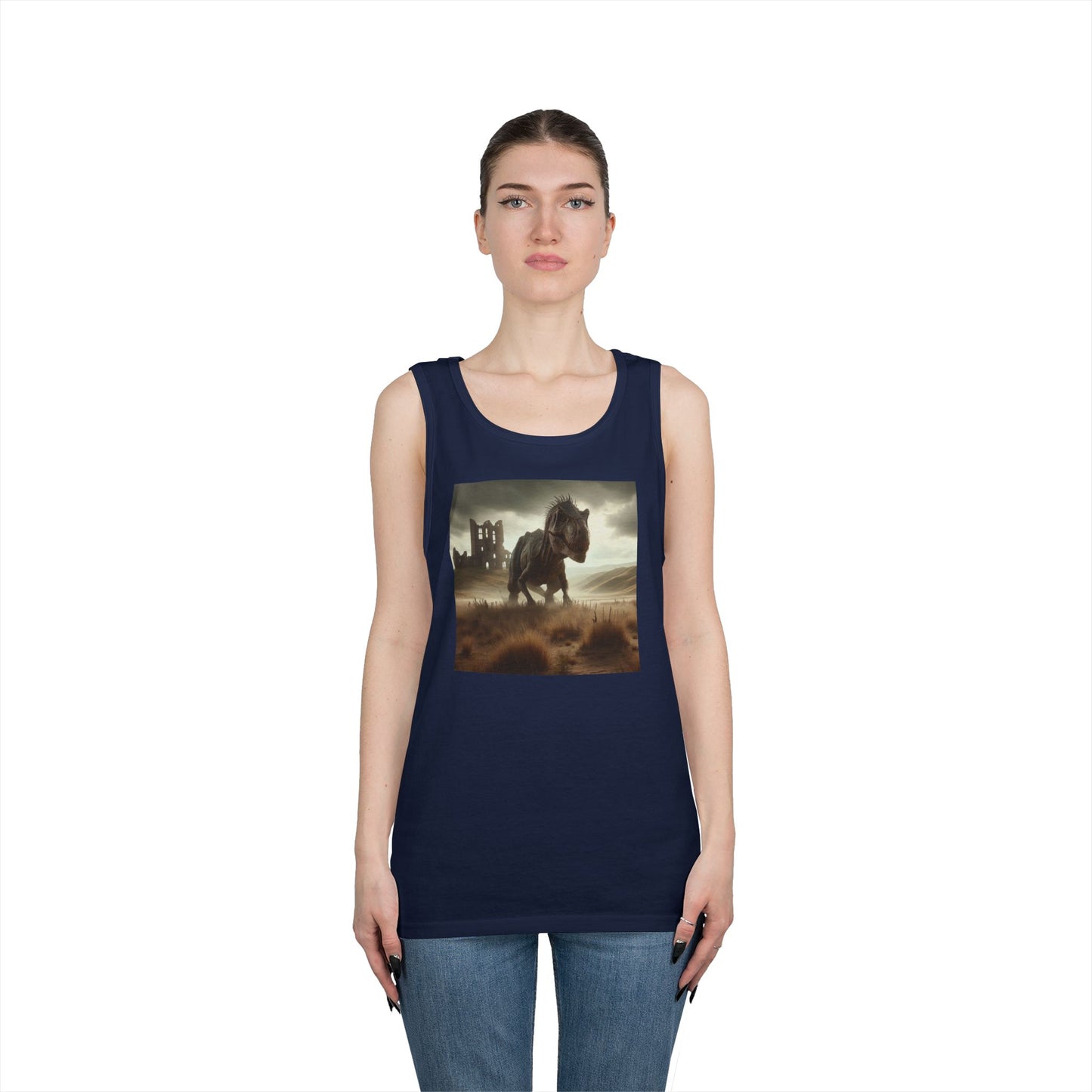 Tank Top | Unisex | Heavy Cotton | Prehistoric Fantasy | T-Rex Hunt