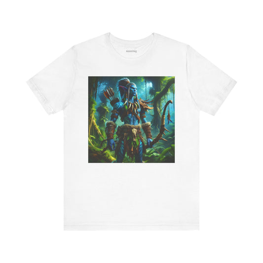 T-Shirt | Unisex | Jersey Tee | Short Sleeve | Tribal Fantasy | Wood Elf Warrior