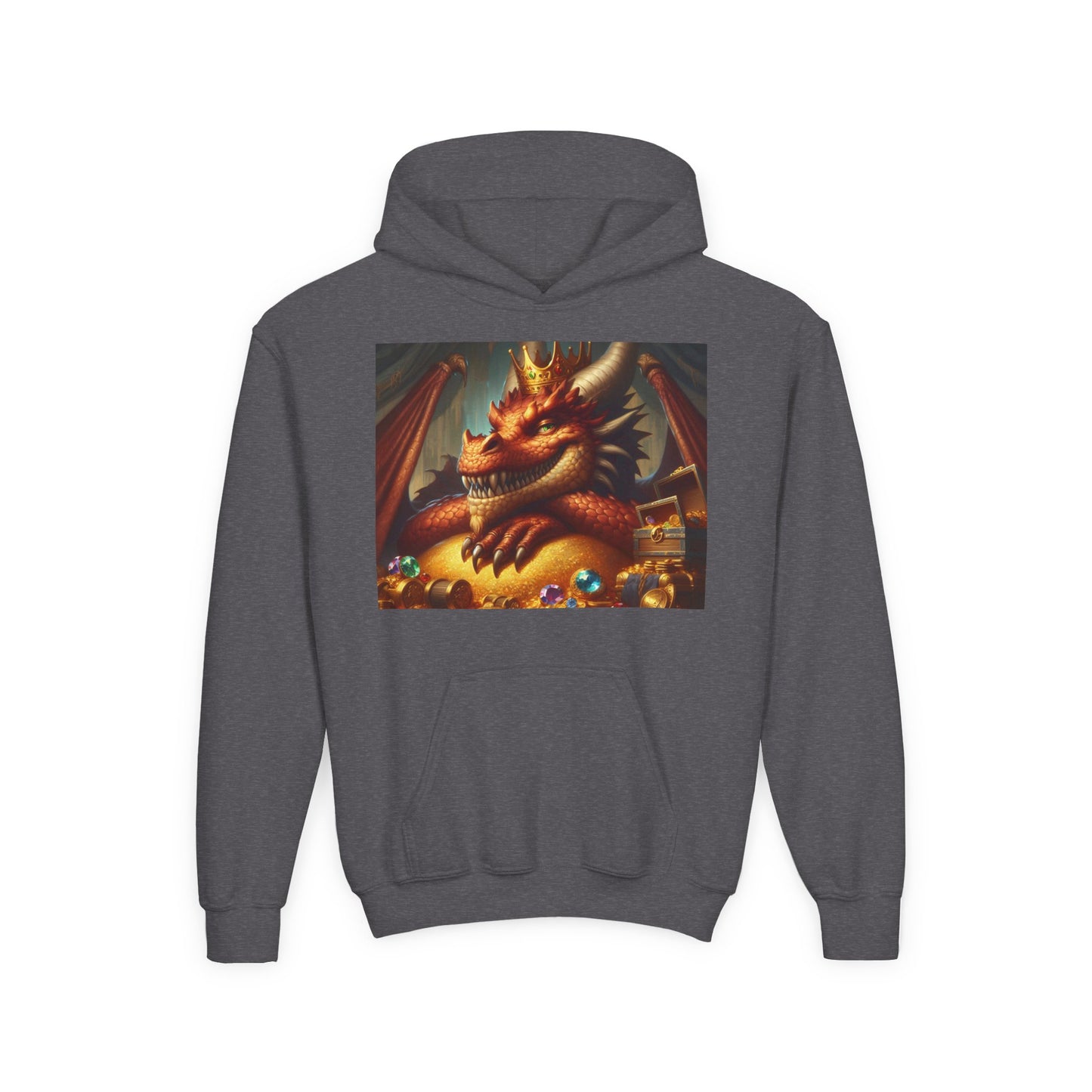 Bluza dresowa | Młodzieżowa | Z kapturem | Gruba mieszanka | Nordycka Mitologia | Fafnir | Smok