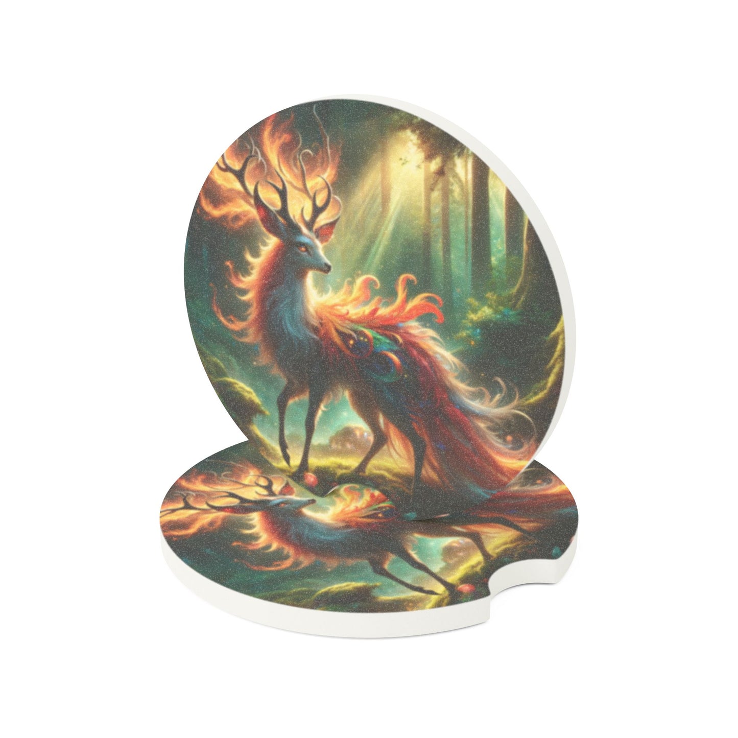 코스터 | 차량용 컵받침 | 납석 | 신화적 판타지 | 불의 사슴
