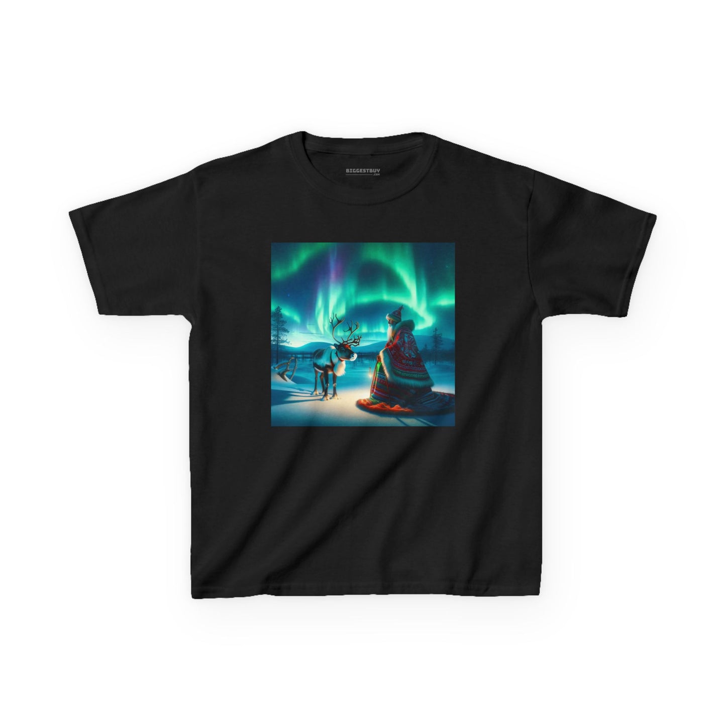 Camiseta | Camiseta Infantil | Algodão Pesado | Misticismo Nórdico | Xamã Sami