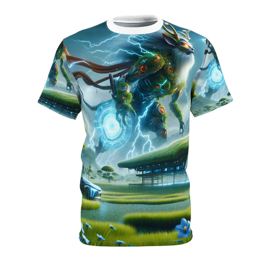 T-Shirt | All Over Print | Unisex Tee | Techno-Fantasy | Electric Kirin