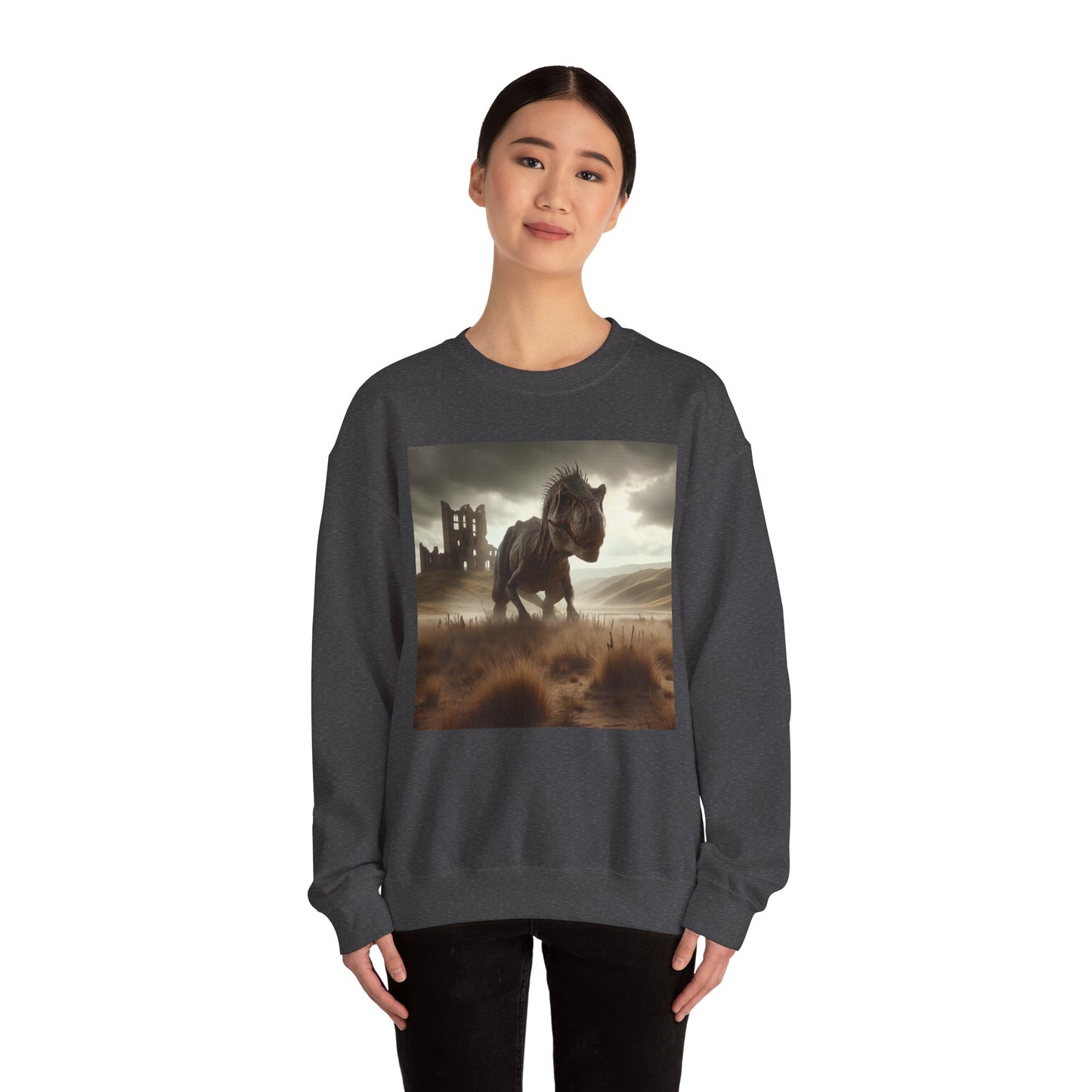 Felpa | Unisex | Girocollo | Misto pesante | Paleofinzione | Dinosauri Preistorici | T-Rex