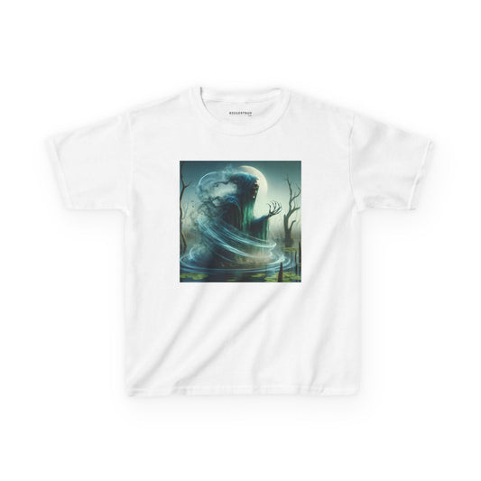 Camiseta | Camiseta Infantil | Algodão Pesado | Fantasia Sombria | Espectro | Pântano