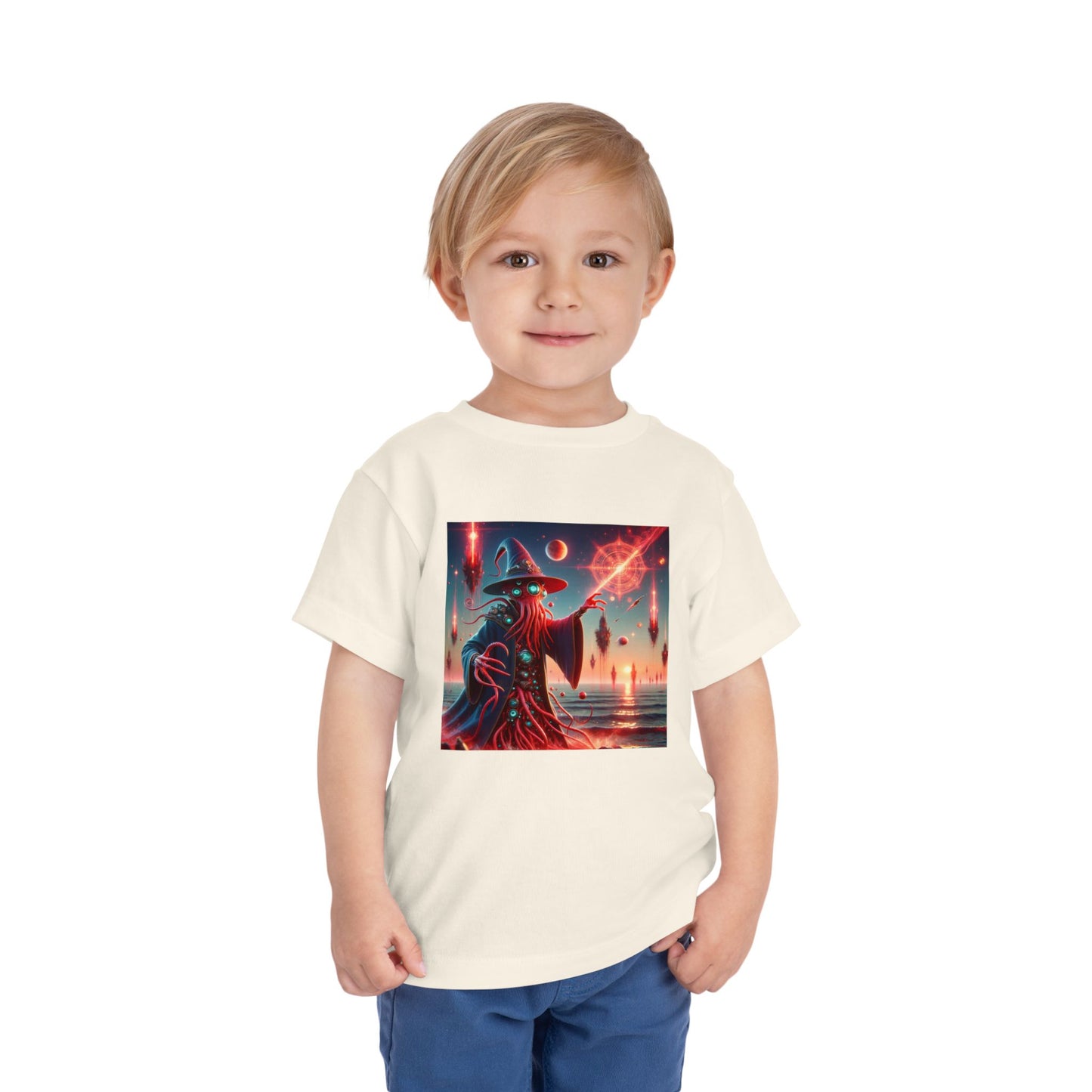 Camiseta | Camiseta para niños pequeños | Manga corta | Horror Cósmico | Mago Lovecraftiano