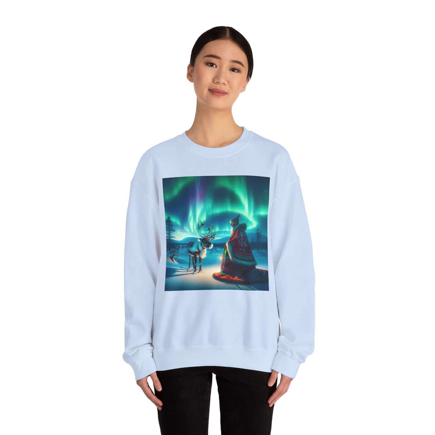 Bluza dresowa | Unisex | Okrągły dekolt | Gruba mieszanka | Szamanizm Polarny | Wizja Saamów
