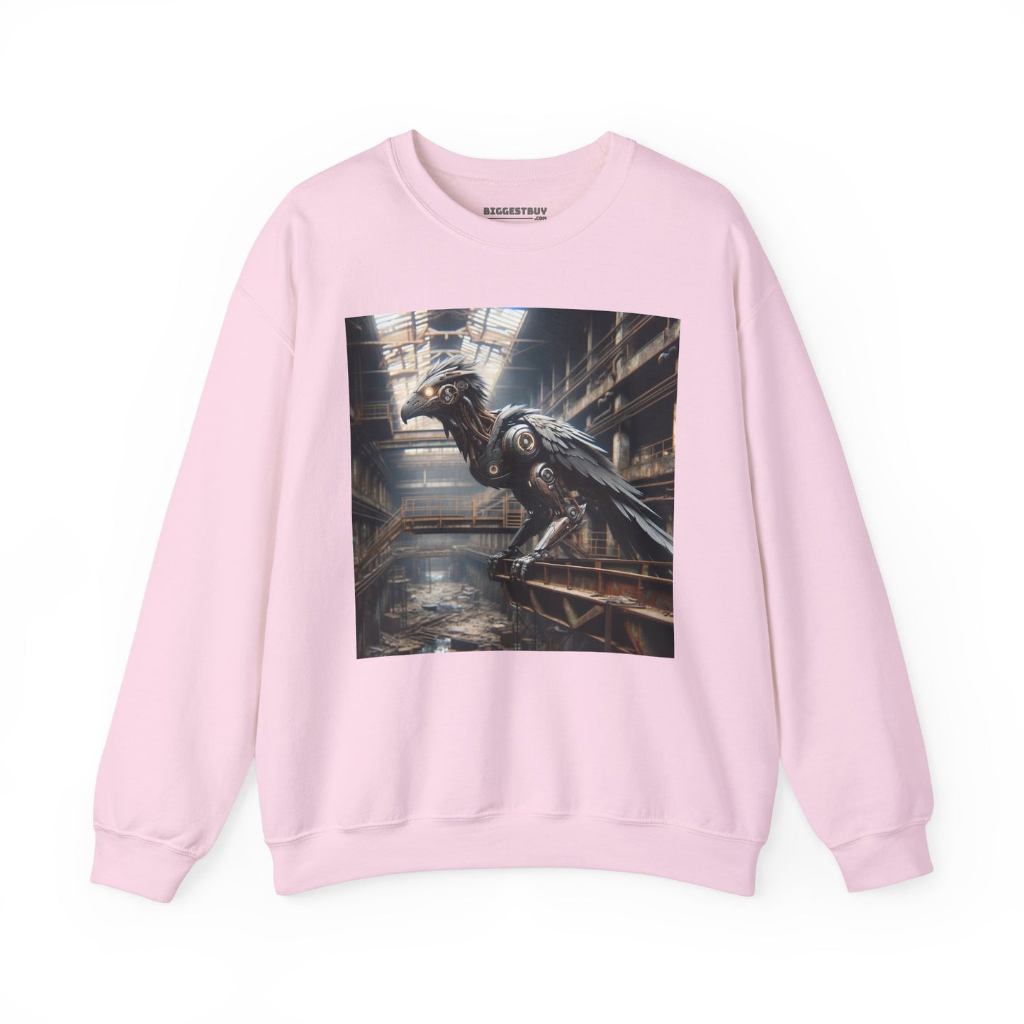 Felpa | Unisex | Girocollo | Misto pesante | Steampunk Post-Apocalittico | Corvo Meccanico