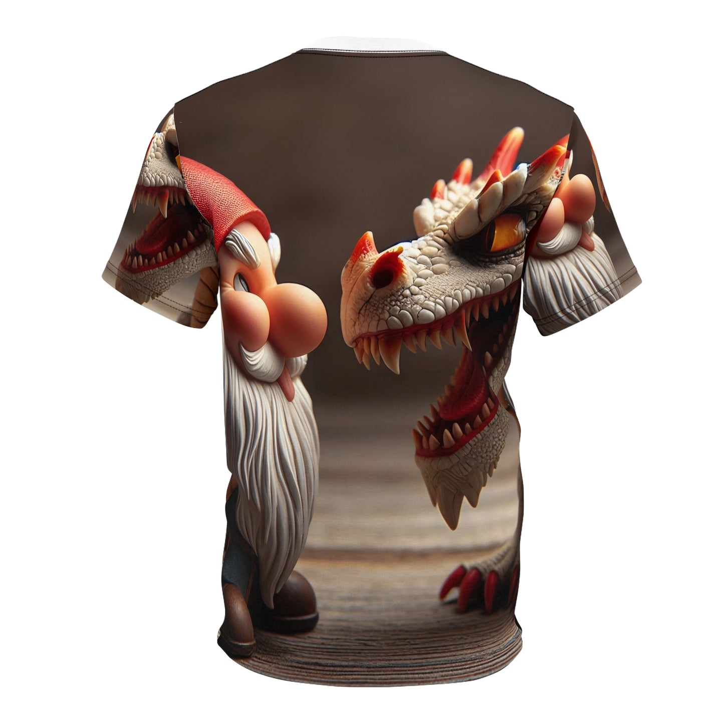 T-Shirt | Nadruk na całej powierzchni | T-shirt unisex | Fantasy folklorystyczne | Gnom i Smok