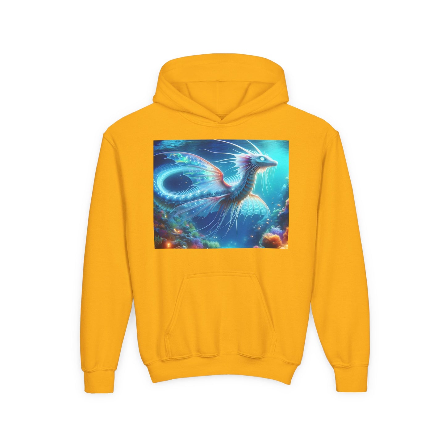 Bluza dresowa | Młodzieżowa | Z kapturem | Gruba mieszanka | Mitologia morska | Ryujin | Smok wodny