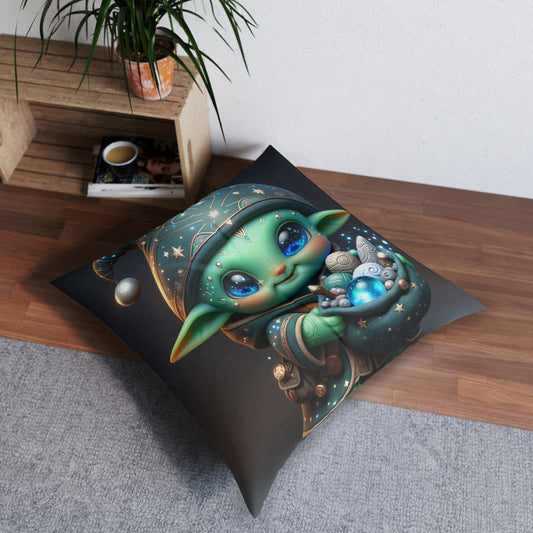 Kussen | Vloerkussen | Getuft | Vierkant | Kosmische Folklore | Goblin Figurine