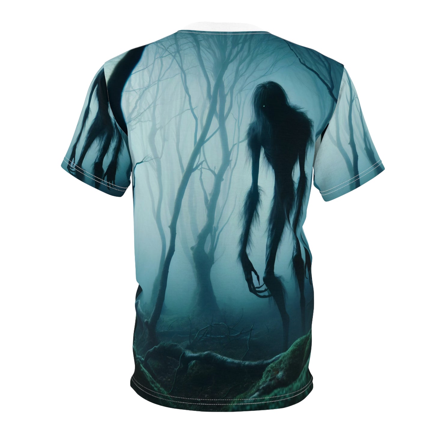 Tシャツ | 全面プリント | ユニセックスTシャツ | フォークホラー | ウェンディゴ | 森の亡霊