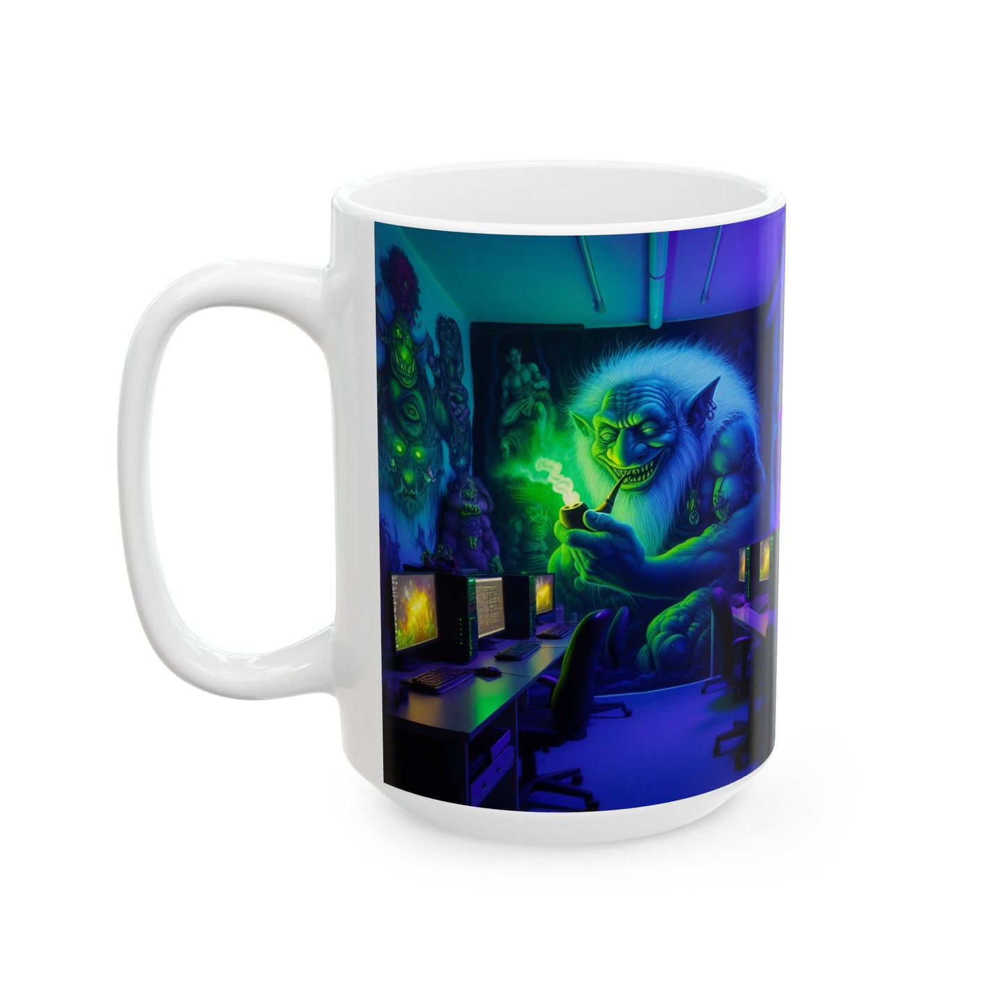 Kubek | Ceramiczny | Biały | Folklor Nordycki | Bogart | Gry