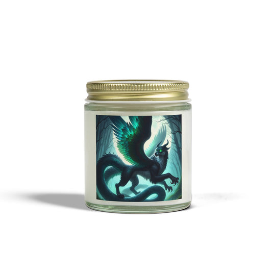 خوشبو دار موم بتی | اساطیری فینٹسی | ڈریگن | ریشمی پر