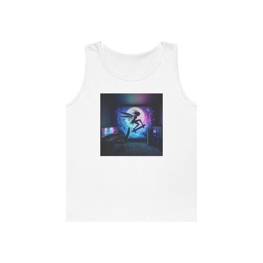 Tanktopp | Unisex | Kraftig bomull | Sylfe Mytologi | Luftånd | Veggkunst
